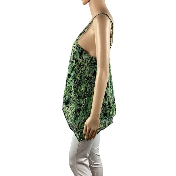 BCBGMaxAzria Bakar Caged Silk Tank Top Size S Green - Picture 4 of 7